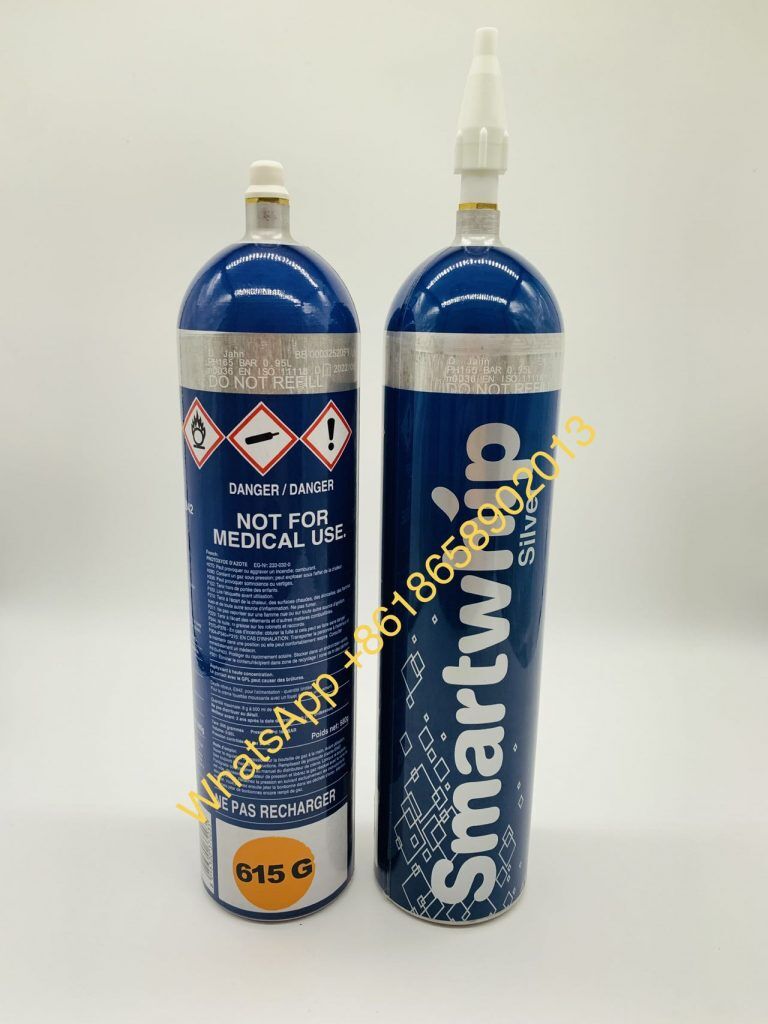 aluminum silver 615g N2O cylinder